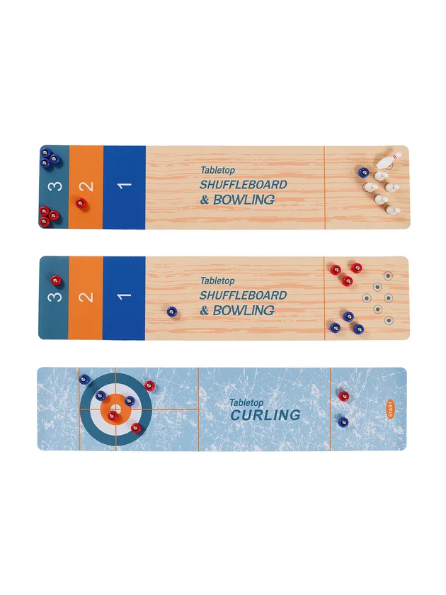 3 En 1 Curling Bowling Shuffle