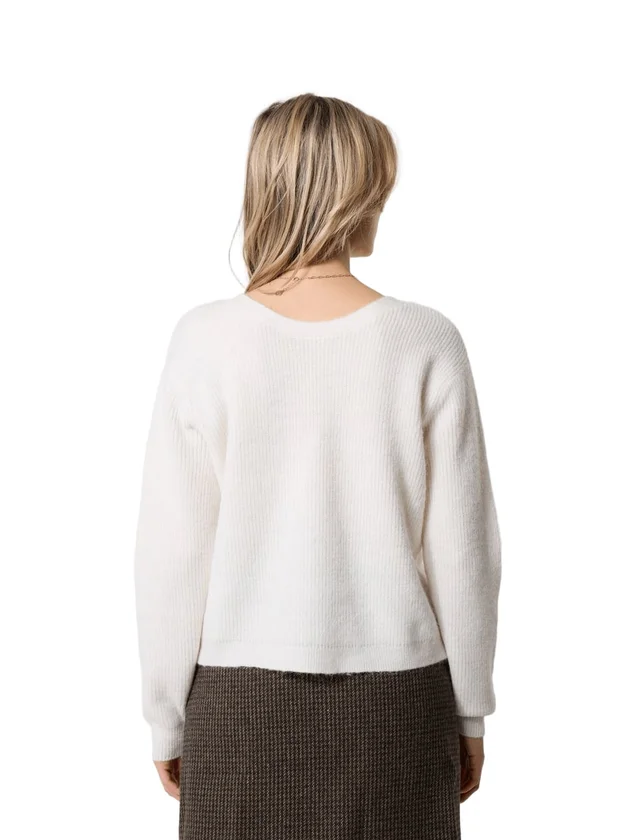 Pcnibe Ls Rev Deep Back Knit Fc Bc