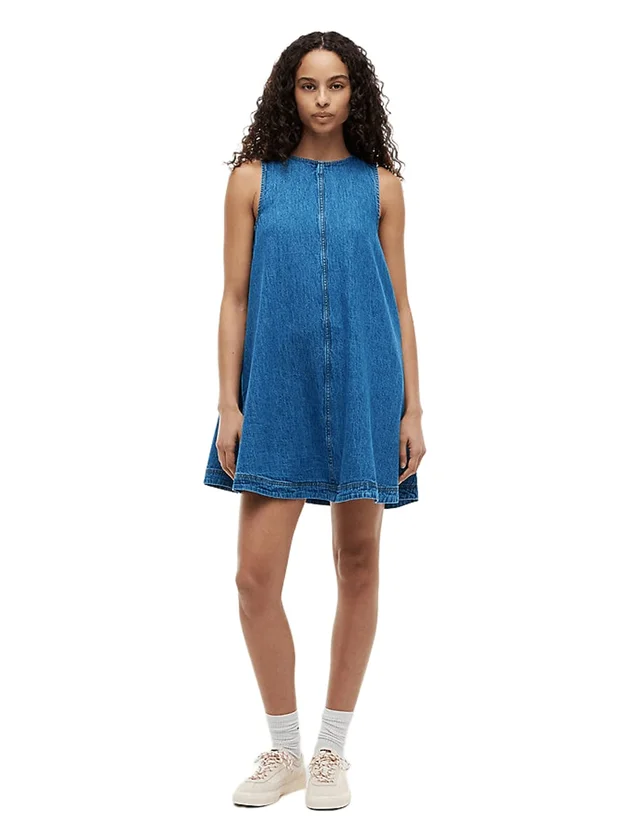 A Line Chambray Dress Ext