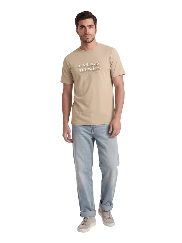 Jcofusion Jj Branding Tee Ss Crew N