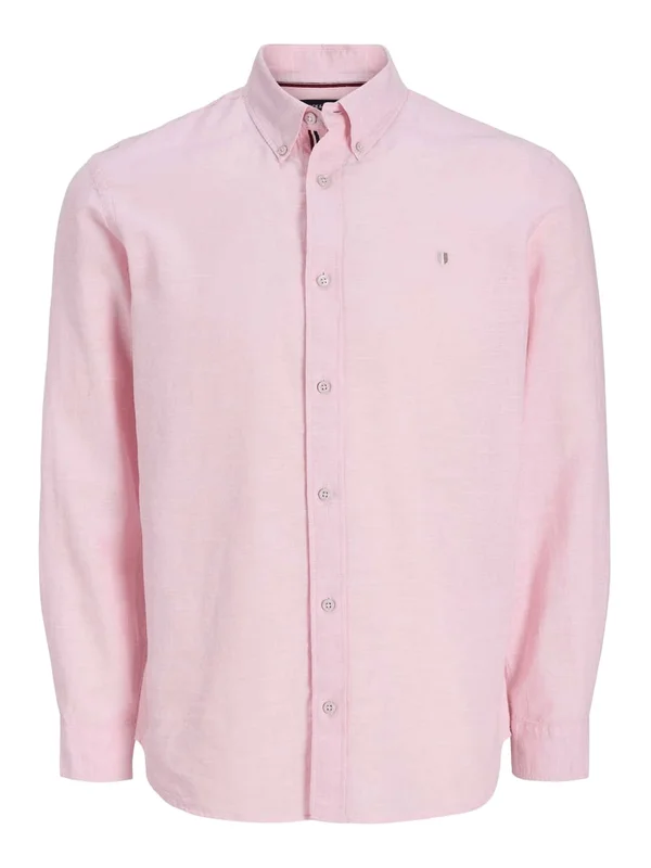 Linen Bl Shield LS Shirt Ln