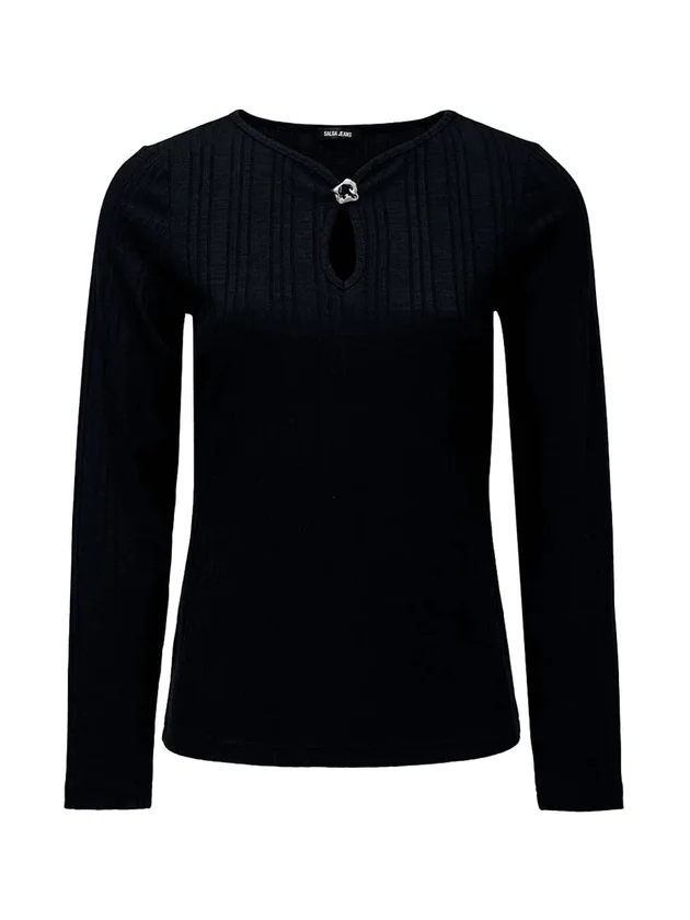 Long Sleeve Front Button Detail