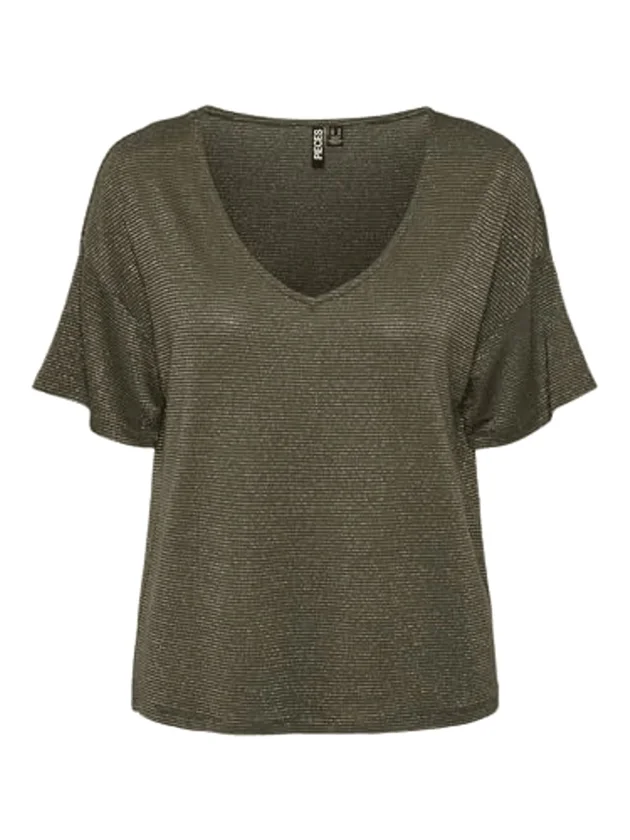 PcBillo Oversized Tee Lurex Stripes Noos