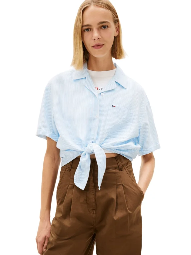 Tie Front Linen Shirt