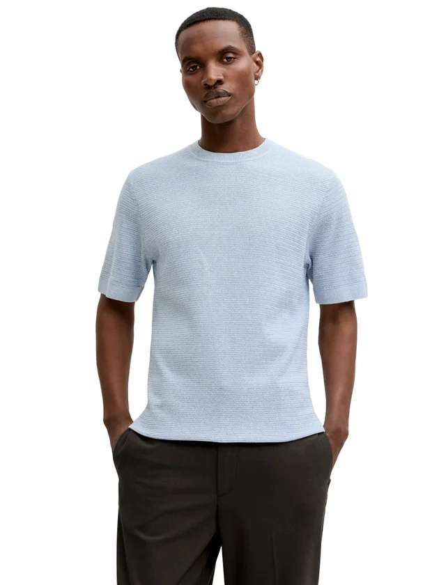 Bluriley Knit Crew Neck Ss Sn