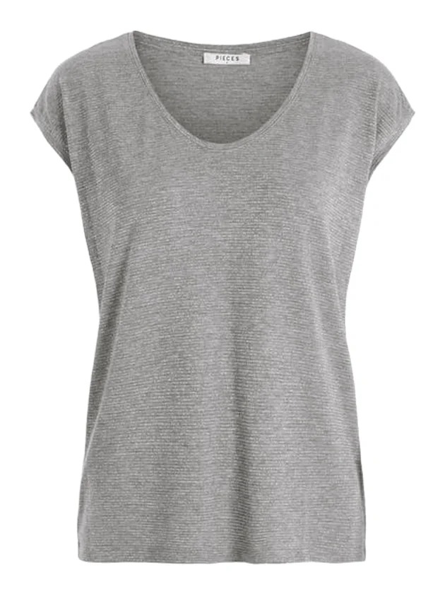 Pcbillo Tee Lurex Stripes