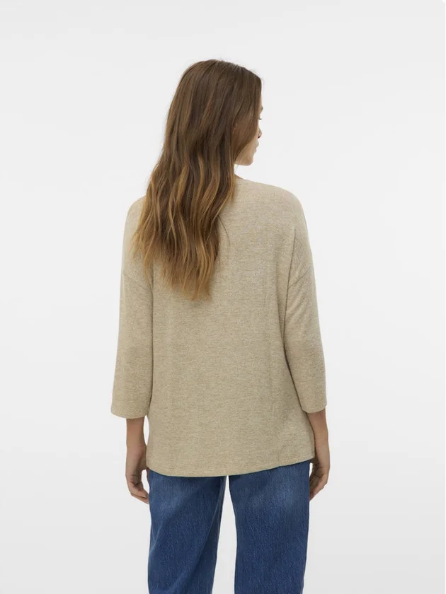 Brianna 3/4 V Neck Blouse Boo