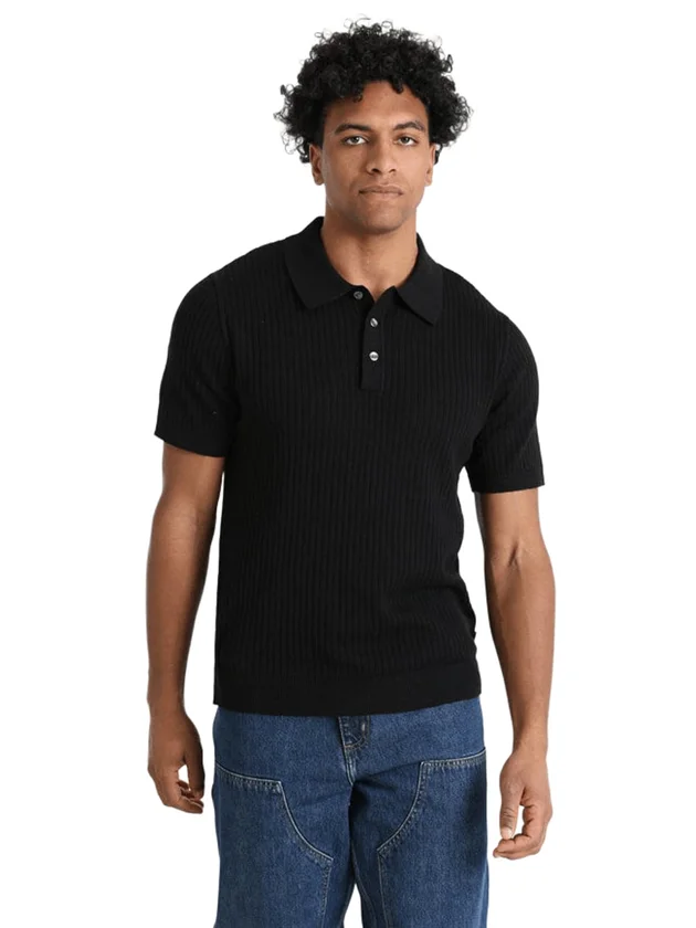 Knit Structure Polo SS