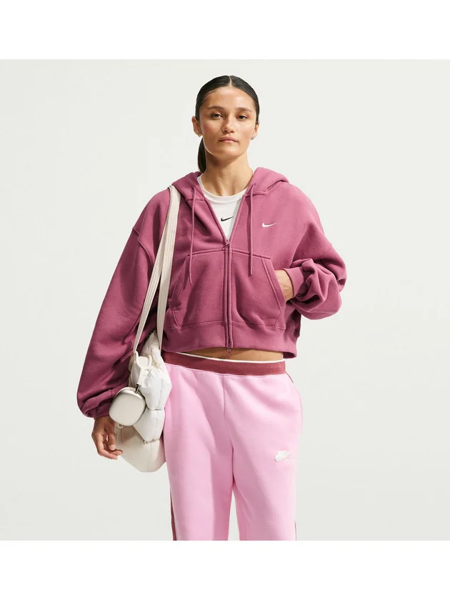 NSW Studio Fleece Midweight Oversized Cropped Full Zip