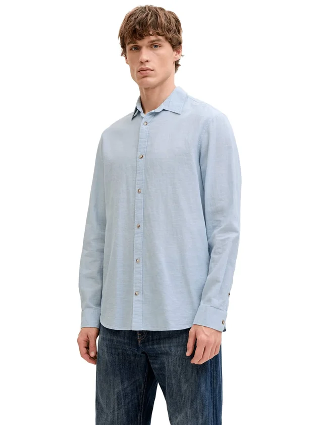 Jjesummer Linen Blend Shirt L S Sn