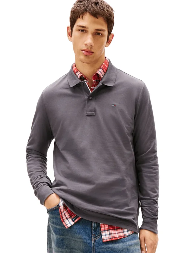 Tjm Slim Placket Polo Ls Ext