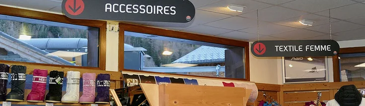 Intérieur du magasin SPORT 2000 LA NORMA SKI M'PLAY