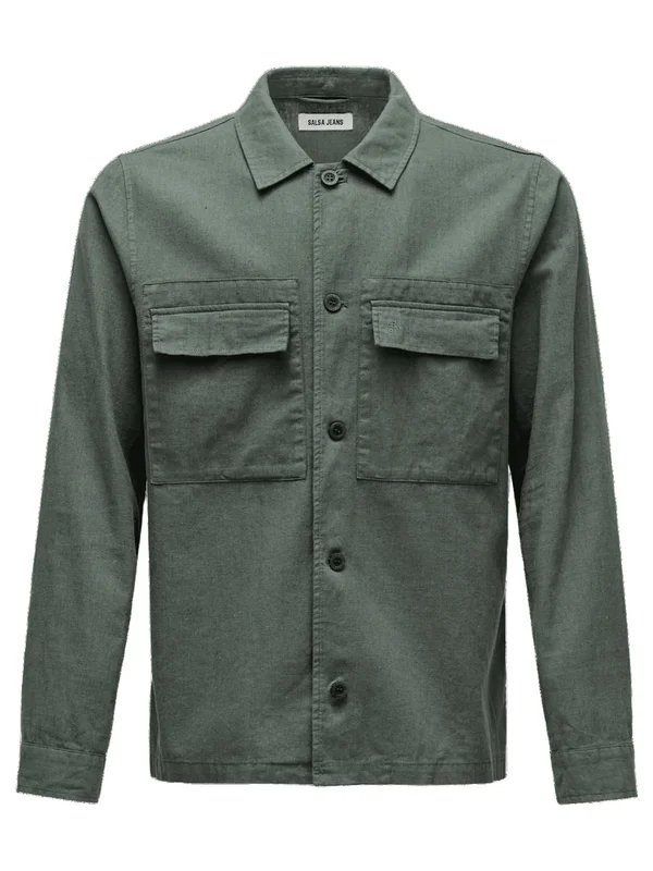 Overshirt Cotton Linen Washed Effect