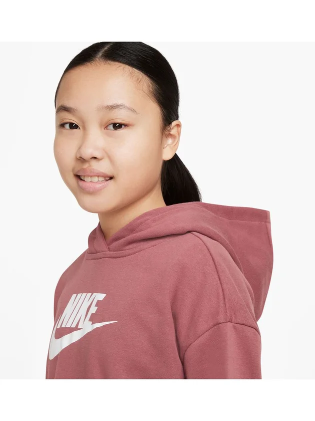 Club Ft Crop Hoodie Hbr