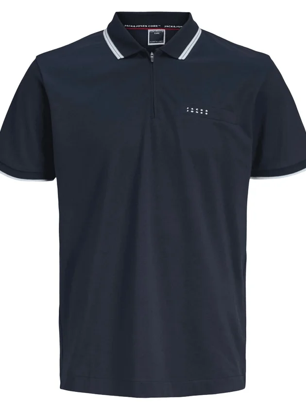 Jcofusion Branding Polo Zip Ss Sn
