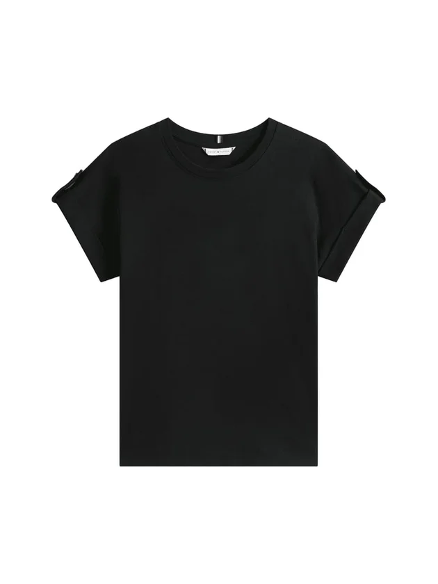 Gold Button Mdrn C Nk Ss Tee