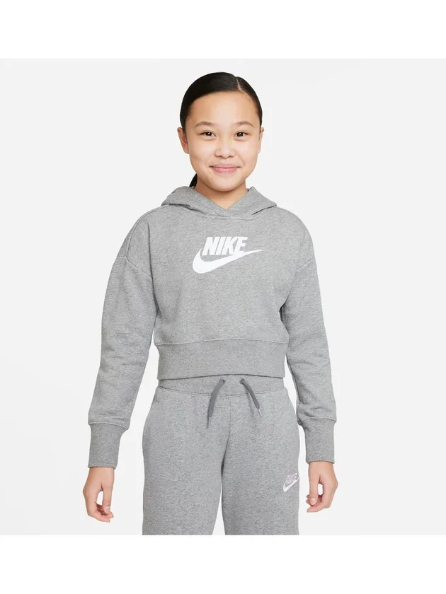 Club Ft Crop Hoodie Hbr