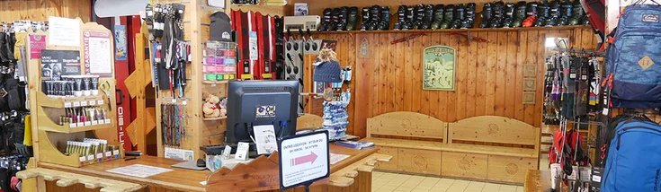 Intérieur du magasin SPORT 2000 ALPE D'HUEZ ROCKY SPORTS