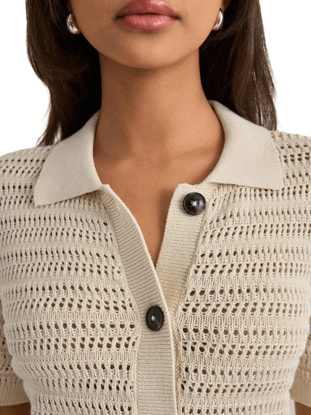 Hayley 2 4 Poloneck Cardigan Boo