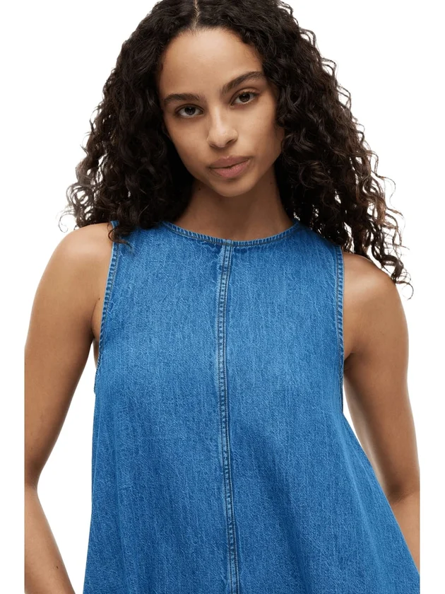 A Line Chambray Dress Ext