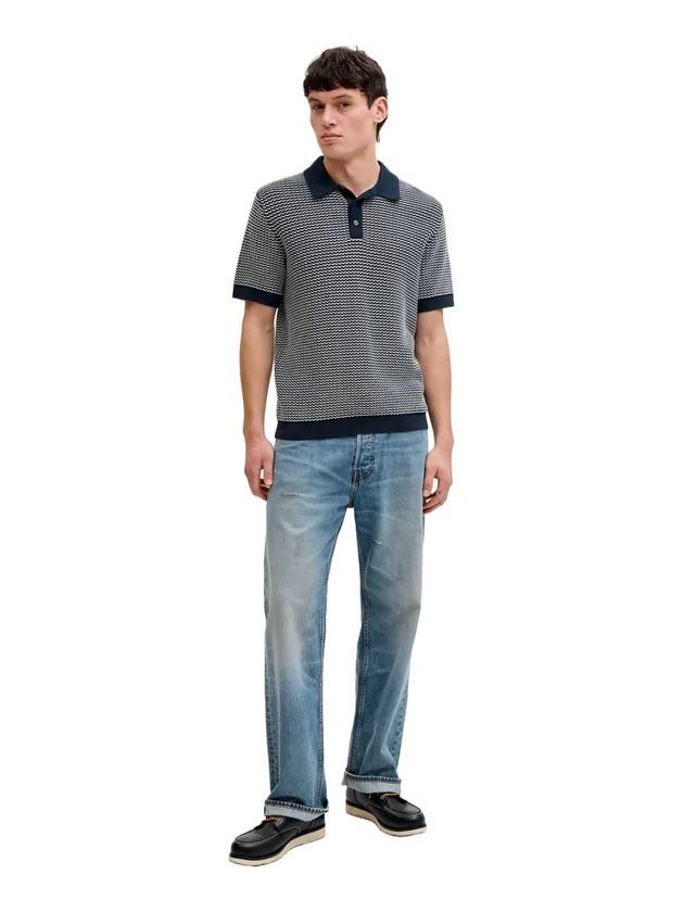 Kingsley Knit Polo Ss Ln