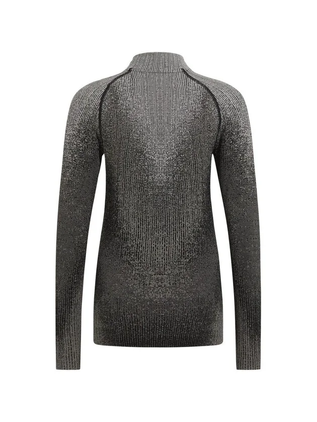 Bl Top Turtle Neck L S Half Zip