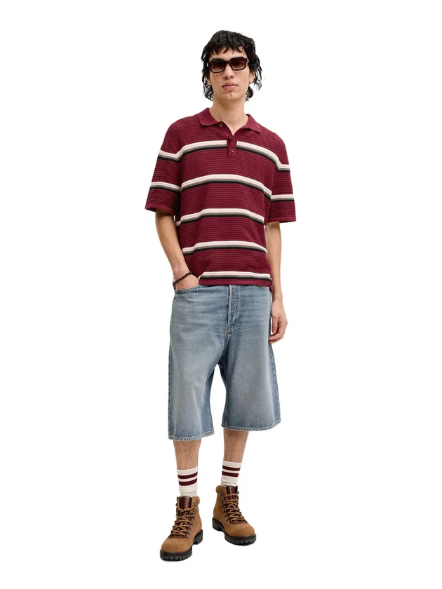 Jormaine Knit Stripe Polo Sn