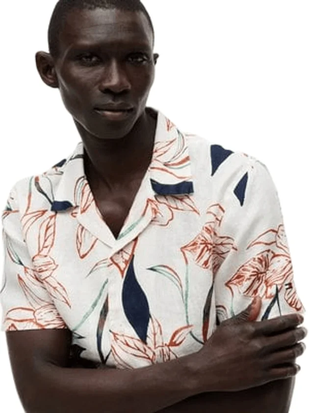Linen Resort Prt Ss