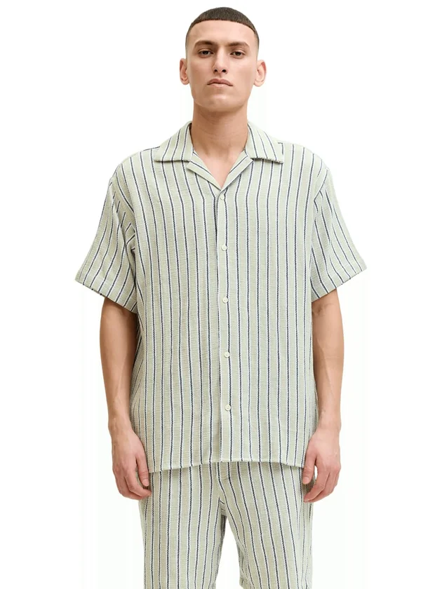 Jjecoba Stripe Resort Shirt Ss Sn
