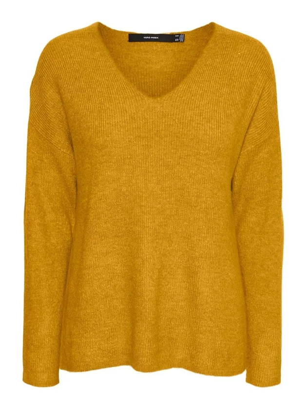 Vmcrewlefile Ls V Neck Blouse Noos