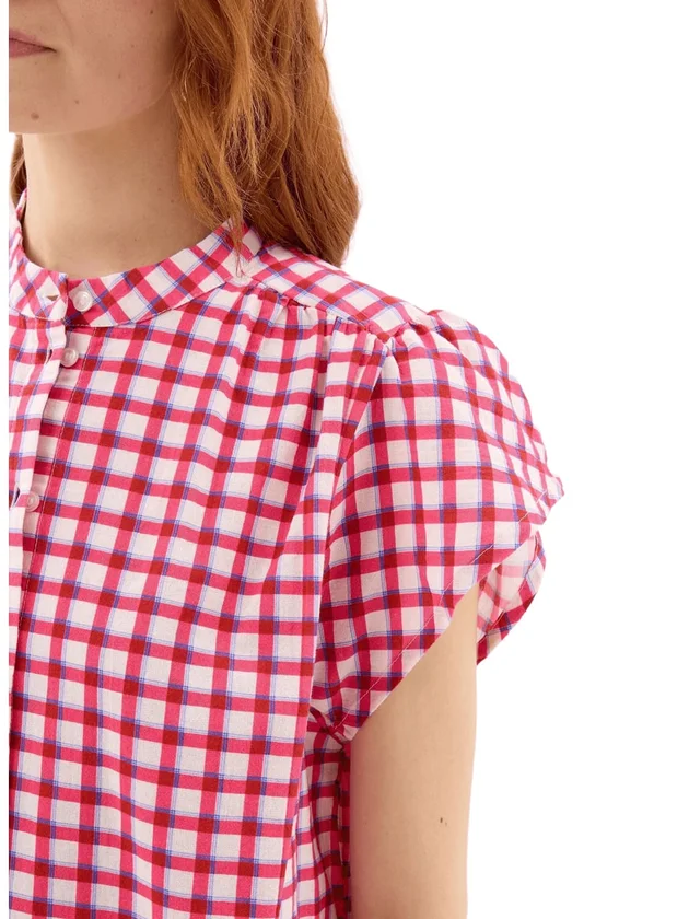 Pcjavier Ss Check Shirt Wvn Fc Bc