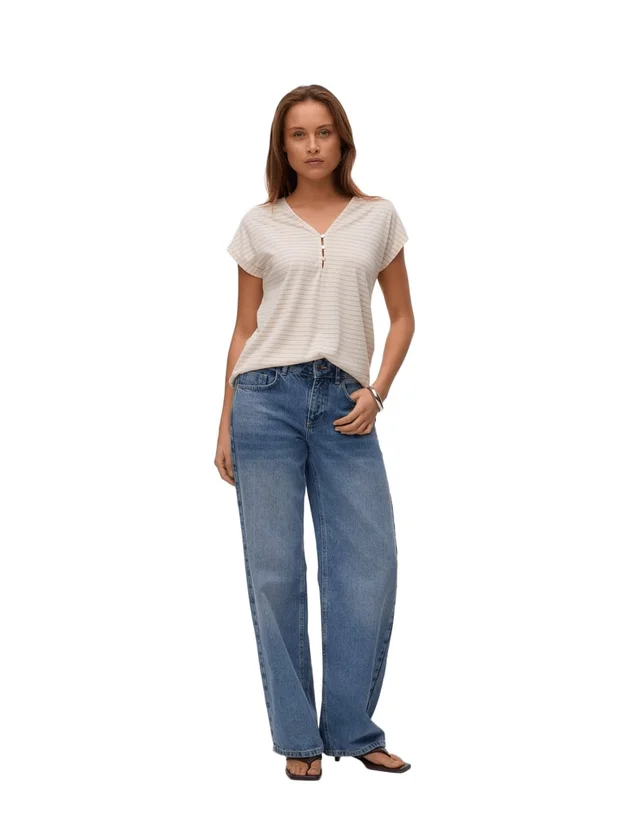 Vmbalola C S V Neck Top Jrs Btq