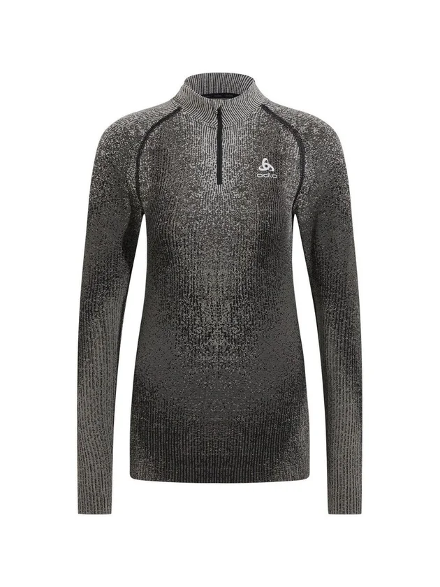 Bl Top Turtle Neck L S Half Zip