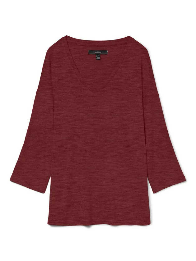 Brianna 3/4 V Neck Blouse Boo