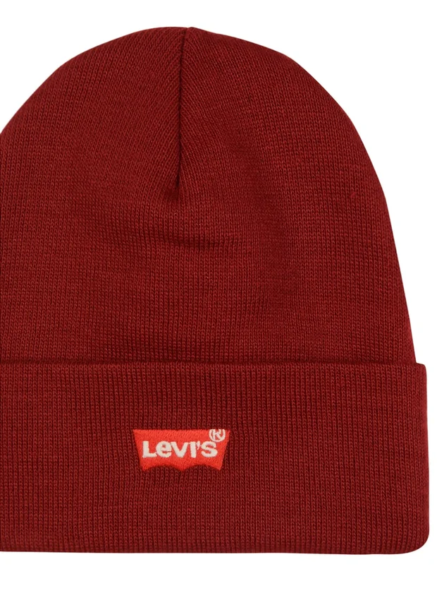 Red Batwing Embroidered Beanie