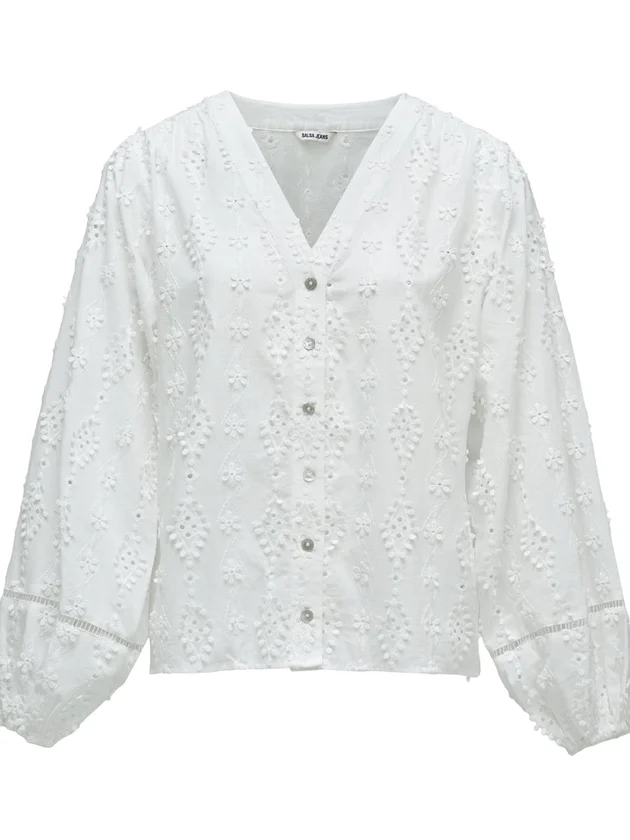 Textured Shirt With Lace Detail