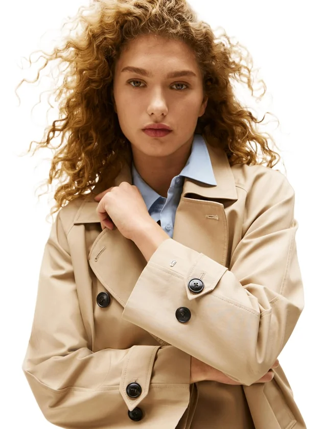 Cotton Reg Short Trench Coat