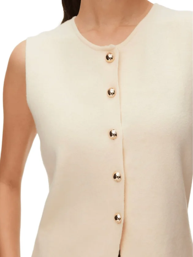 Saba Sl O Neck Button Vest