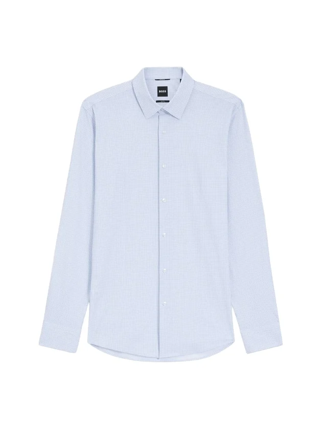 P-Hank Slim Fit Chemise Col Kent Poignets Boutonnés