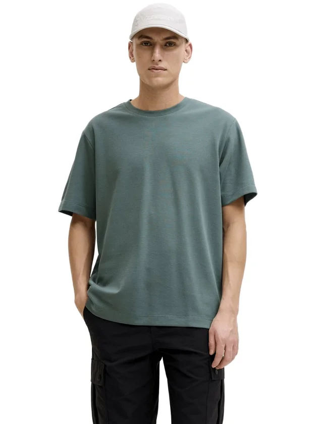 Jcofusion Badge Tee Ss Crew Neck Ln