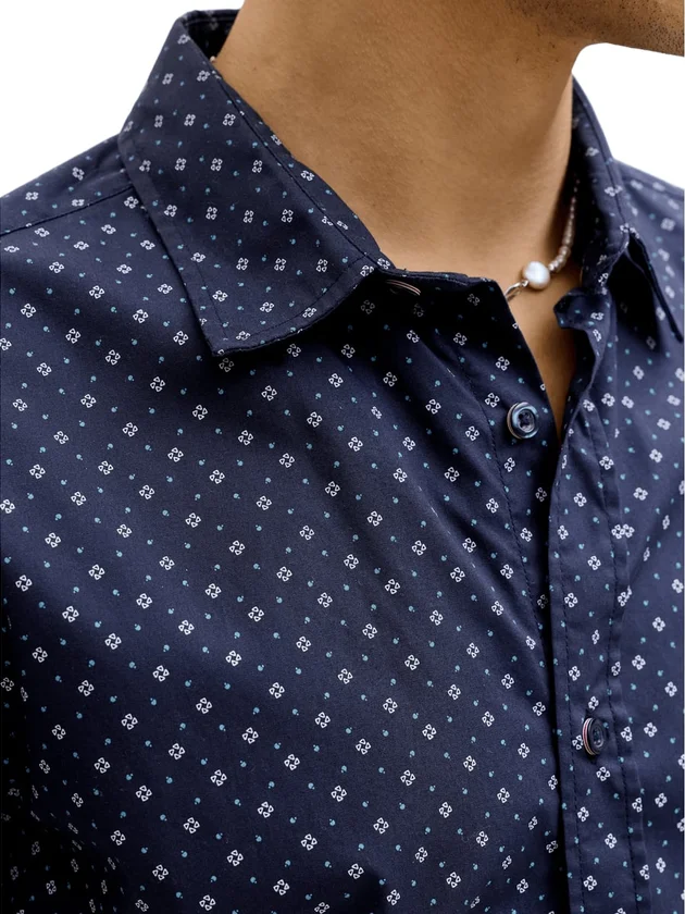 Jjmatheo Detail Print Shirt Ss