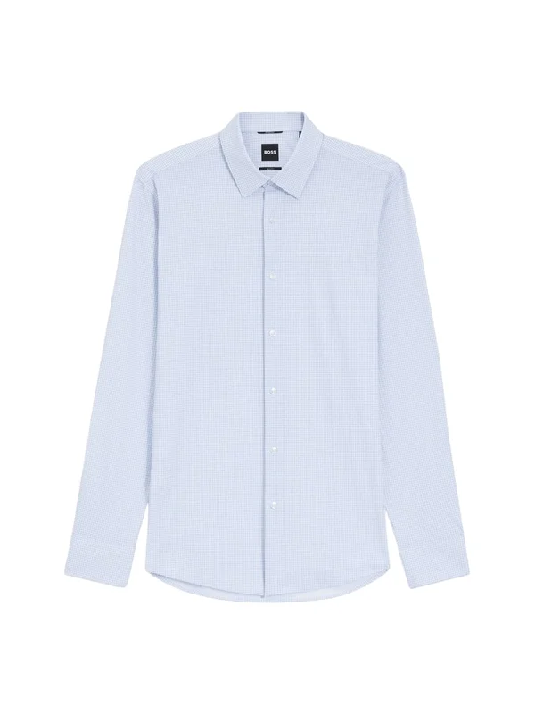 P-Hank Slim Fit Chemise Col Kent Poignets Boutonnés