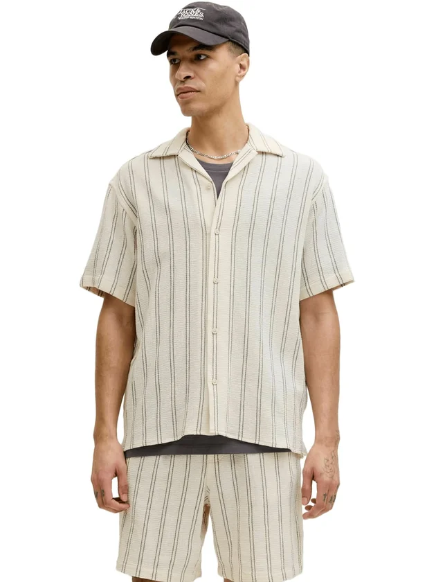 Jjecoba Stripe Resort Shirt Ss Sn