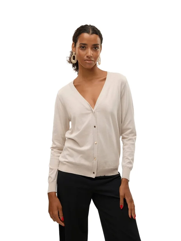 Silje LS V Neck Cardigan Ga Noos
