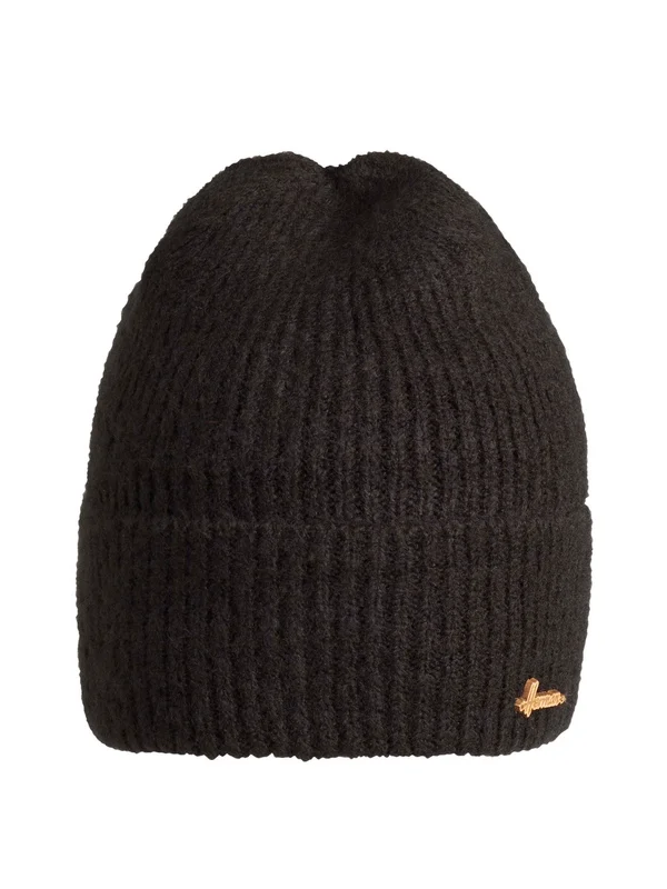 Bonnet En Maille Fine Uni Avec Revers