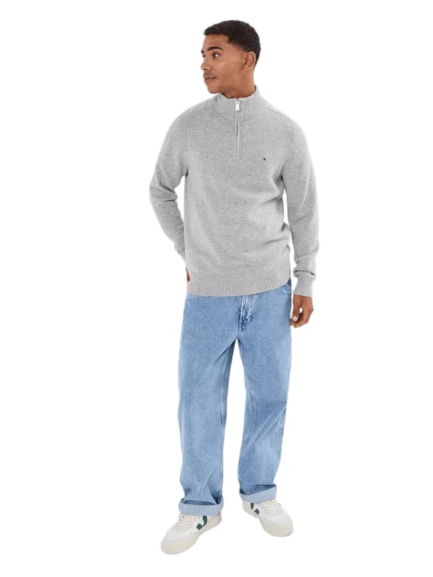 Lambswool Zip Mock