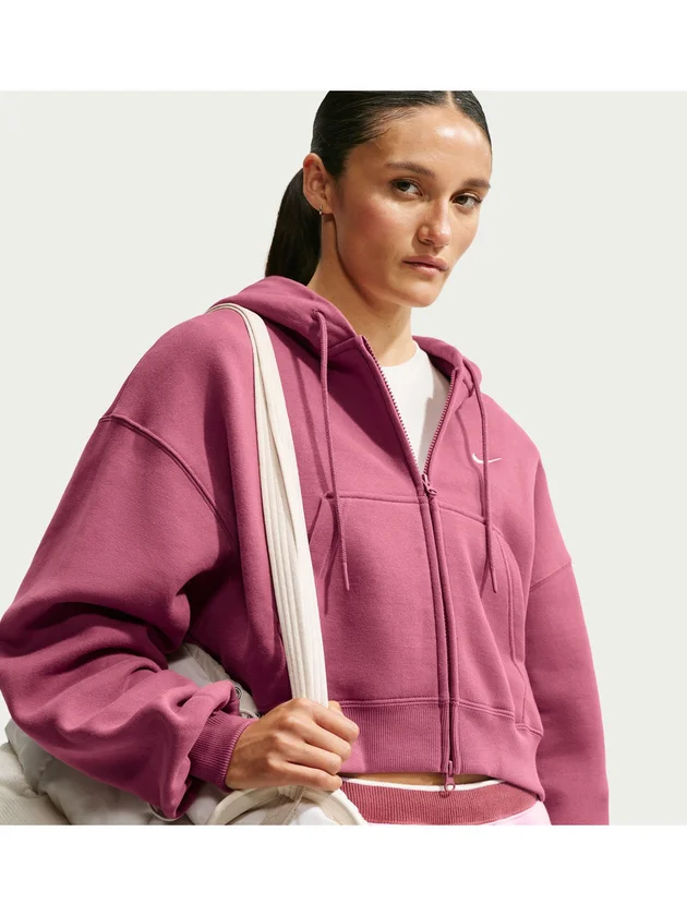 NSW Studio Fleece Midweight Oversized Cropped Full Zip