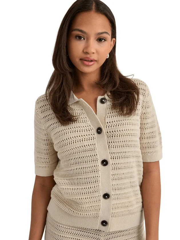 Hayley 2 4 Poloneck Cardigan Boo