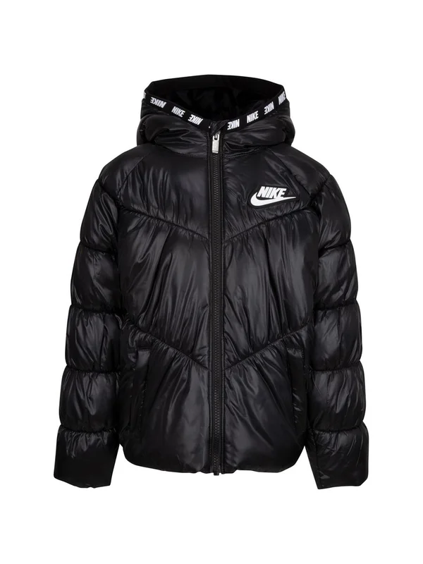 Chevron Solid Puffer Jacket