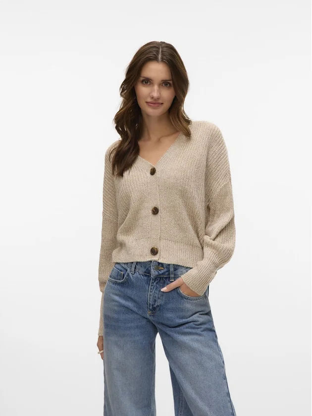 Vmlea Ls V Neck Cuff Cardigan Noos